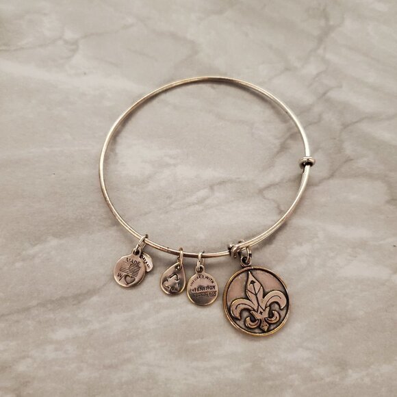 Alex and Ani Jewelry - ⚜ Alex and Ani Fleur De Lis Silver Expandable Charm Bracelet ⚜